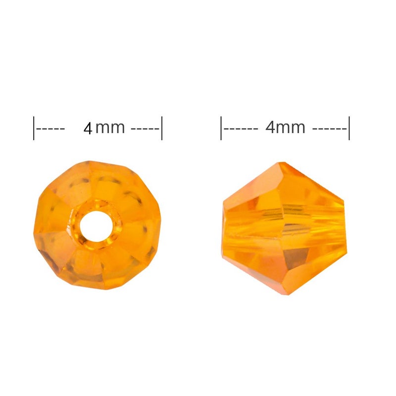 LONGWIN Lot 1800pcs Glass Bicone Beads 4mm Crystal Beads Jewelry Making Supply for DIY Projects, Bracelets, Necklaces, Earrings (Color 2) - Image 4